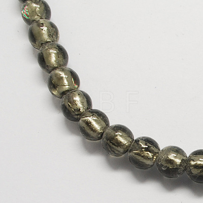 Handmade Silver Foil Glass Beads FOIL-R054-2-1