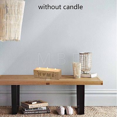 3 Hole Wood Candle Holders DIY-WH0375-003-1