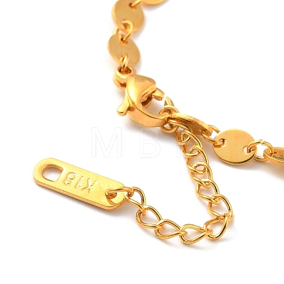 304 Stainless Steel Oval Link Chains Bracelet for Men Women BJEW-G640-05G-1