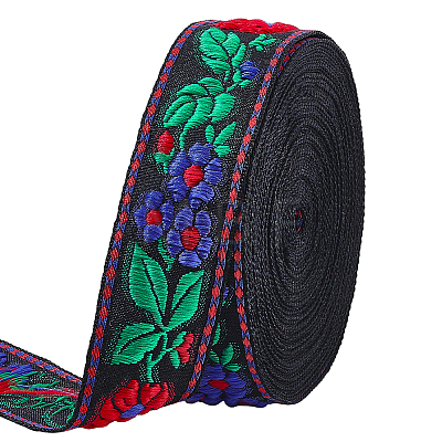 Vintage Jacquard Polyester Ribbon OCOR-WH0082-533A-1