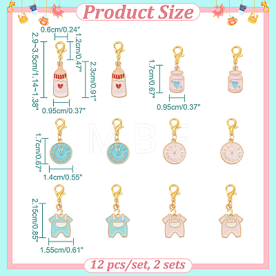 Daily Supplies Theme Pendant Stitch Markers HJEW-AB00397-1