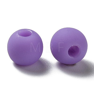 Frosted Opaque Acrylic Beads OACR-P019-01A-04-1