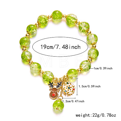 Christmas Alloy Enamel Charm Bracelets FS-WGDAB1C-02-1