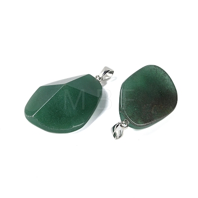 Natural Green Aventurine Pendants G-C140-06B-1