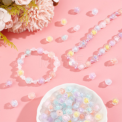   240Pcs 12 Colors Transparent Acrylic Beads MACR-PH0001-75-1