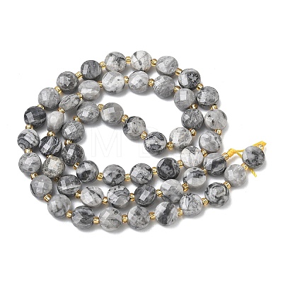 Natural Map Stone Beads Strands G-K389-B84-01-1