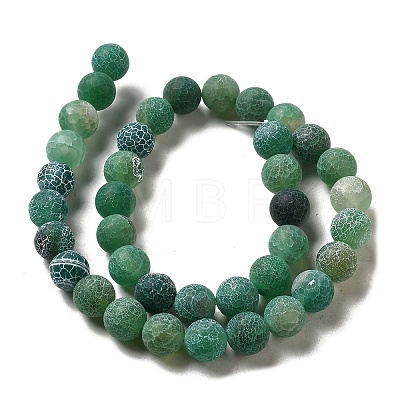Natural & Dyed Crackle Agate Bead Strands G-T056-10mm-M-1