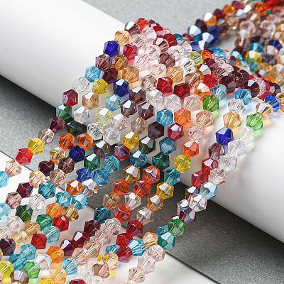 Transparent Electroplate Glass Beads Strands LS-EGLA-A039-T3mm-A29-1