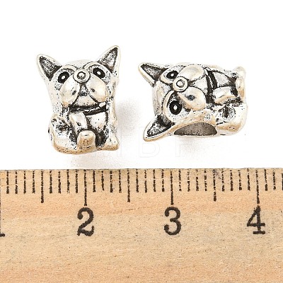 Rack Plating Alloy European Beads FIND-B034-38AS-1