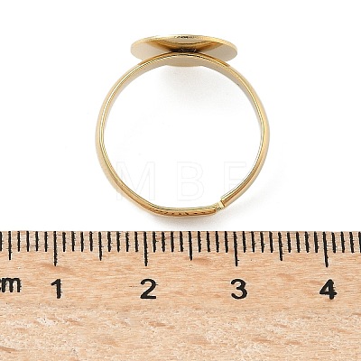 Adjustable Brass Pad Ring Settings KK-K414-10B-G-1