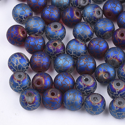 Electroplate Glass Beads EGLA-S178-03C-1