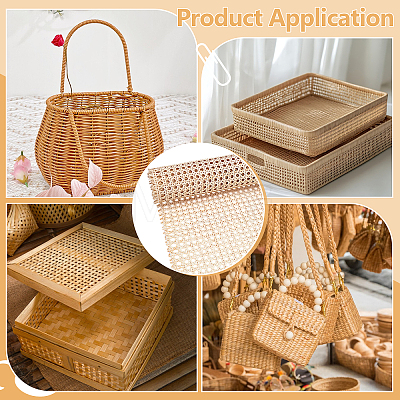 Natural Rattan Wicker AJEW-WH0410-271C-1