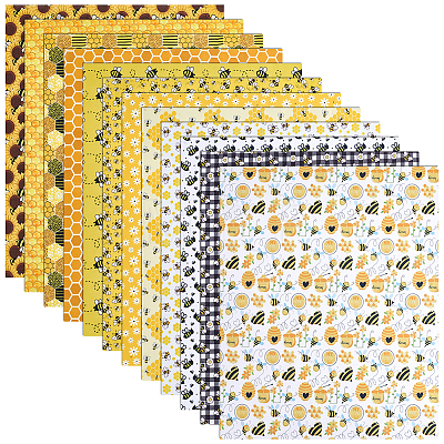 12Pcs 2 Styles Cotton Fabric DIY-PH0036-29B-1