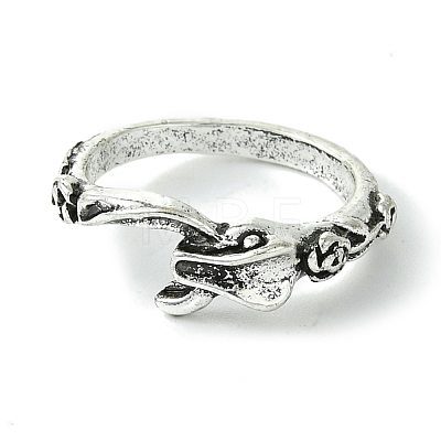 Snake Alloy Finger Rings RJEW-K275-89AS-1