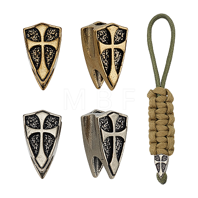 4Pcs 2 Colors Brass European Beads KK-NB0004-30-1