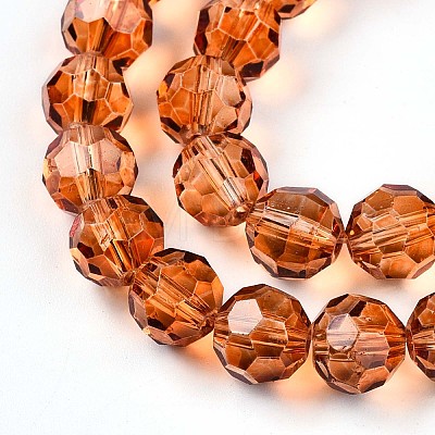 Baking Paint Transparent Glass Beads X1-DGLA-A035-T8mm-A04-1