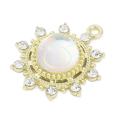 Alloy Rhinestone Pendants PALLOY-R151-49G-02-1