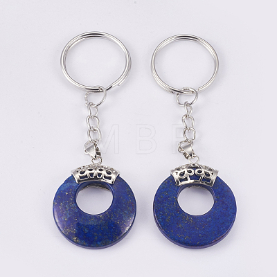 Natural Lapis Lazuli Keychain KEYC-P041-D12-1