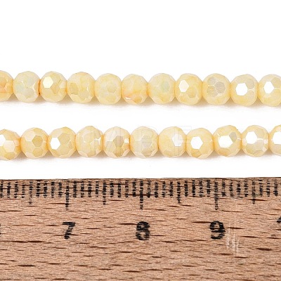 Anti-Tarnish Electroplate Glass Beads Strands EGLA-ZX010-4mm-13-1