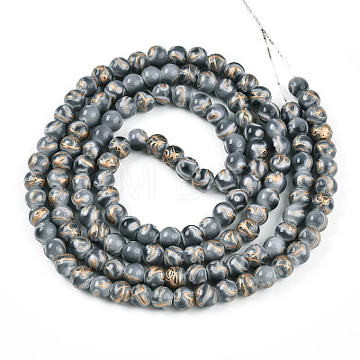 Baking Paint Glass Beads X1-DGLA-N010-6mm-09-1