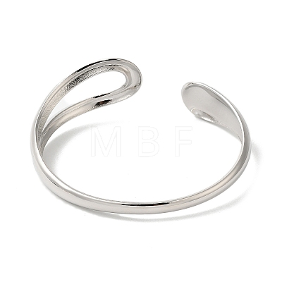 Titanium Steel Open Cuff Bangles for Women BJEW-G719-16P-1