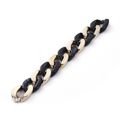 Handmade Imitation Gemstone Style Acrylic Curb Chains AJEW-JB00523-02-1