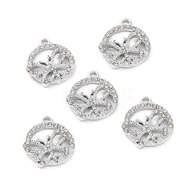 Alloy Crystal Rhinestone Pendants ALRI-H004-30P-1