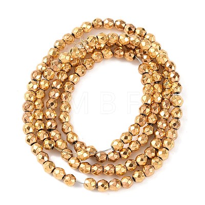 Electroplated Synthetic Non-magnetic Hematite Beads Strands G-H027-B01-02-1