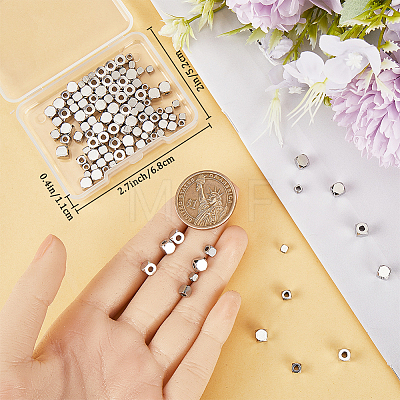 150Pcs 3 Style 304 Stainless Steel Beads STAS-BBC0004-26-1
