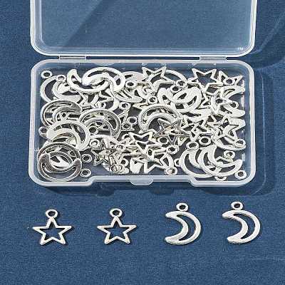 50Pcs 2 Styles Tibetan Style Alloy Charms TIBEP-FS0001-29AS-1