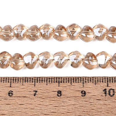 Electroplate Transparent Glass Beads Strands EGLA-Q133-01A-1