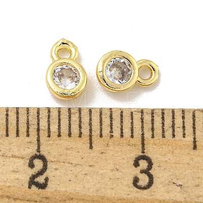 Brass Micro Pave Cubic Zirconia Charms KK-L075-017LG-01-1