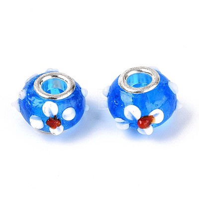 Handmade Lampwork European Beads X-LAMP-Q029-03E-1
