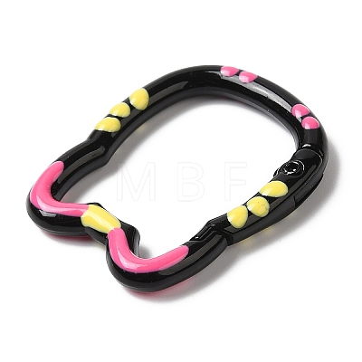 Spray Painted Alloy Spring Gate Ring X1-PALLOY-P292-02-1