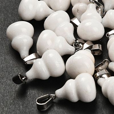 Natural White Jade Pendants G-B127-03P-14-1