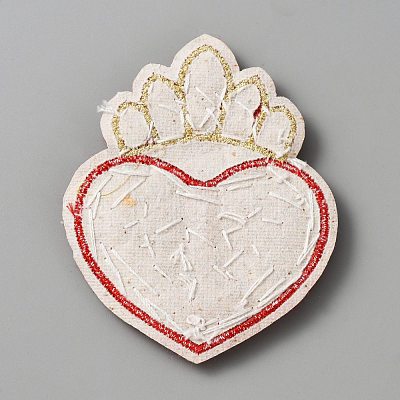 Heart Cloth Patches PATC-WH0007-03C-1