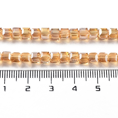 Electroplate Glass Bead Strands X-EGLA-J028-4x4mm-AB18-1