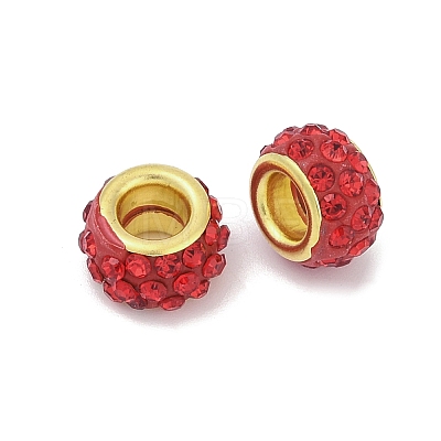 Alloy Rhinestone Clay Pave Beads ALRI-D300-04G-16-1