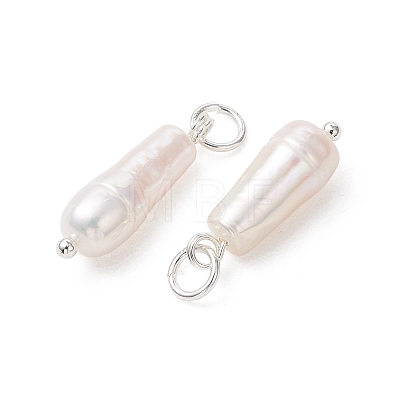 Natural Baroque Keshi Pearl Pendants PALLOY-JF05439-02-1