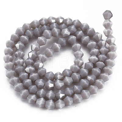 Opaque Solid Color Glass Beads Strands GLAA-Q080-4mm-B07-1