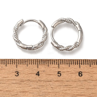 Rack Plating Twist Brass Hoop Earrings EJEW-H143-21P-1