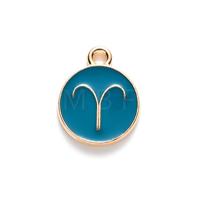 Alloy Enamel Pendants X-ENAM-S124-01B-05A-1