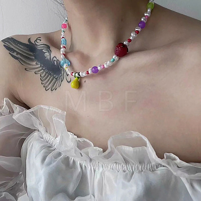 35Pcs 7 Style Handamde Bumpy Lampwork Beads LAMP-CD0001-11-1