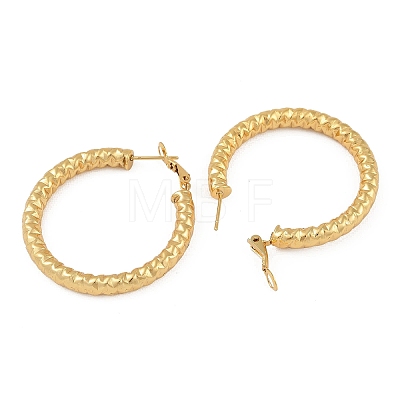 PVD Vacuum Plating 201 Stainless Steel Hoop Earrings EJEW-I309-63B-G-1