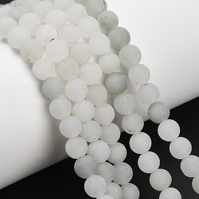 Natural Tianshan Cui Quartzite Beads Strands G-G305-A02-6mm-1
