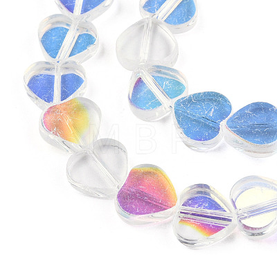Transparent Electroplate Glass Beads Strands EGLA-N006-080-A02-1