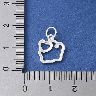 925 Sterling Silver Chinese Zodiac Outline Charms STER-P066-02S-12-1