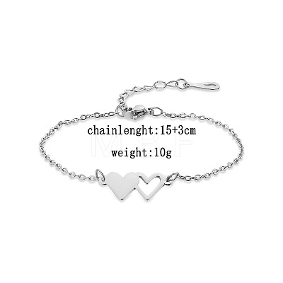 Fashionable stainless steel bracelet for daily wear CO3963-1-1