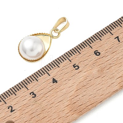 Brass & Shell Pearl Pendants PALLOY-JF05622-1