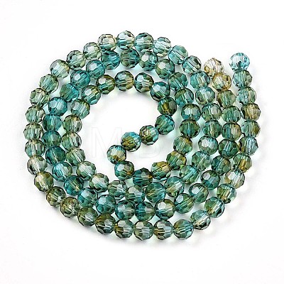 Baking Paint Transparent Glass Beads X1-DGLA-A035-T6mm-A08-1